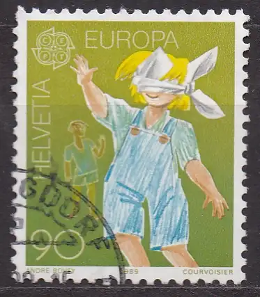 Schweiz, Mi-Nr. 1392 gest., Europa CEPT 1989: Kinderspiele