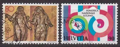 Schweiz, Mi-Nr. 1399 + 1400 gest., Jahresereignisse 1989 (II)
