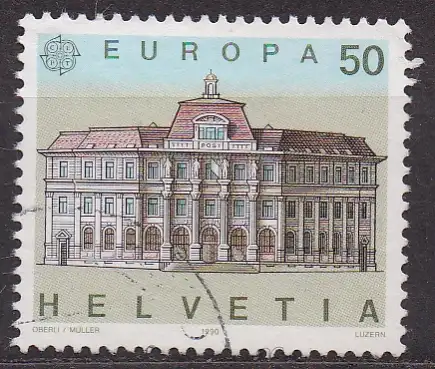 Schweiz, Mi-Nr. 1415 gest., Europa CEPT 1990: Hauptpostamt Luzern