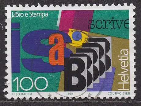 Schweiz, Mi-Nr. 1522 gest., Buch und Presse