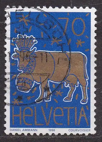 Schweiz, Mi-Nr. 1593 gest., Zeichenwettbewerb "Briefmarkengestaltung"