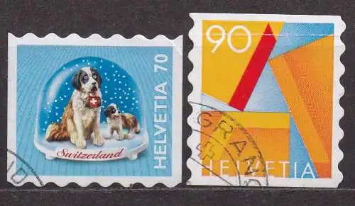 Schweiz, Mi-Nr. 1760 - 1761 gest., kompl., Schneekugeln + A-Post