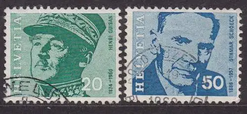 Schweiz, Mi-Nr. 907 + 909 gest., Porträtmarken