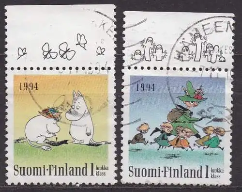 Finnland, Mi-Nr. 1240 - 1241 gest., kompl., Die Mumins