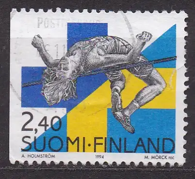 Finnland, Mi-Nr. 1267 Dl gest., Leichtathletik-Länderkampf Schweden-Finnland