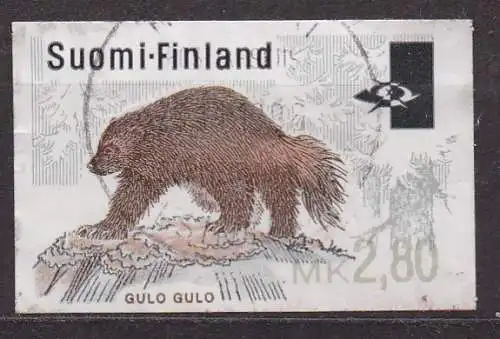Finnland, Automarkenmarke Mi-Nr. 29 gest., Vielfraß