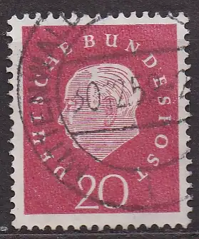 BRD, Mi-Nr. 304 gest., Bundespräsident Theodor Heuss III