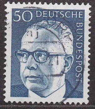 BRD, Mi-Nr. 640 gest., Bundespräsident Gustav Heinemann