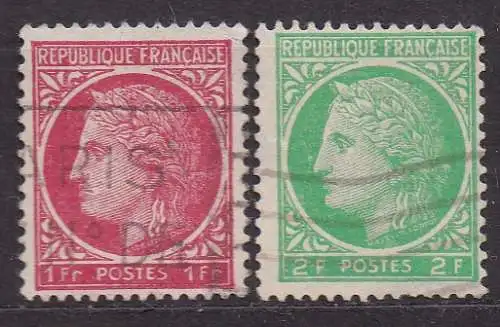 Frankreich, Mi-Nr. 681 + 686 gest., Ceres
