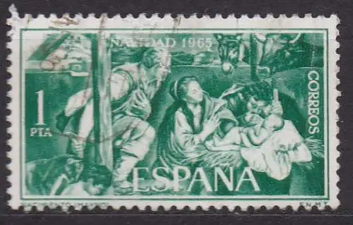 Spanien, Mi-Nr. 1585 gest., Weihnachten 1965