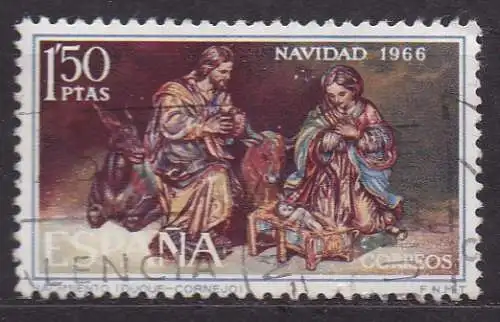 Spanien, Mi-Nr. 1659 gest., Weihnachten 1966