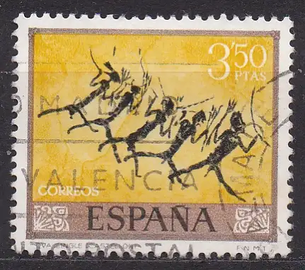 Spanien, Mi-Nr. 1672 gest., Prähistorische Felsmalerei