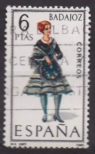 Spanien, Mi-Nr. 1690 gest., Trachten: Badajoz