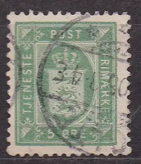 Dänemark, Dienstmarke Mi-Nr. 9 gest., Wappen