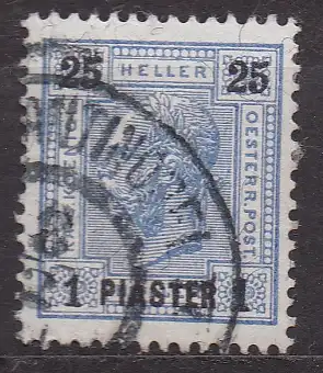 Österreich - Post in  der Levante, Mi-Nr. 34 A gest., Kaiser Franz Joseph