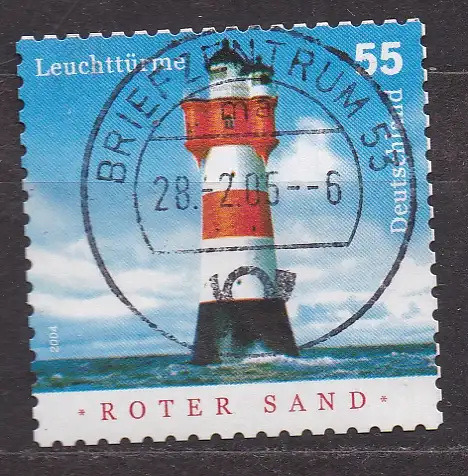 BRD, Mi-Nr. 2413 gest., gestanzt, Leuchtturm "Roter Sand"