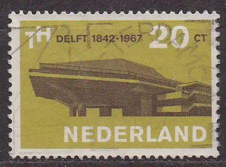 Niederlande, Mi-Nr. 871 gest., 125 Jahre Techn. Hochschule Delft