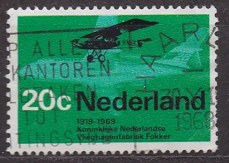 Niederlande, Mi-Nr. 903 gest., Jahrestage der niederl. Luftfahrt