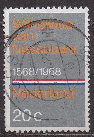 Niederlande, Mi-Nr. 901 gest., 400 Jahre Nationalhymne "Wilhelmus"