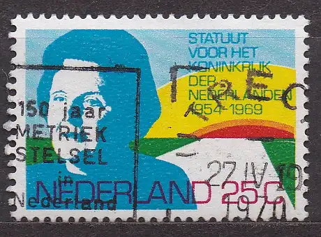 Niederlande, Mi-Nr. 835 gest., 15 Jahre Statut für die NL, Surinam u. Niederl. Antillen