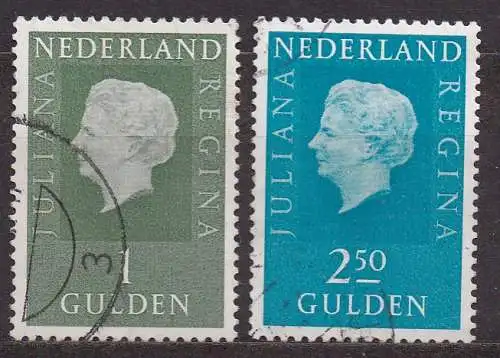 Niederlande, Mi-Nr. 914 x + 922 x gest., Königin Juliana