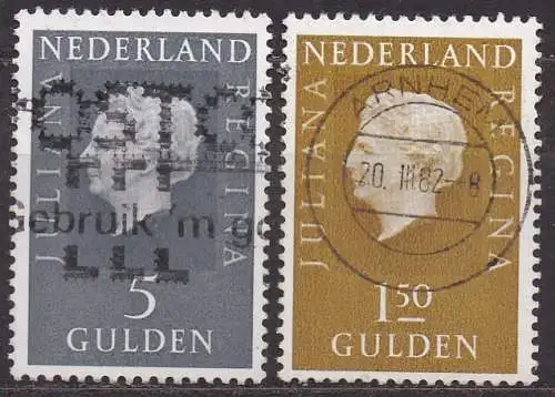 Niederlande, Mi-Nr. 944 x + 956 x gest., Königin Juliana