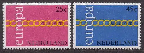 Niederlande, Mi-Nr. 963 - 964 **, kompl., Europa CEPT 1971