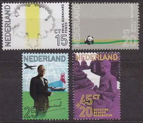 Niederlande, Mi-Nr. 965 - 968 **, kompl., 60. Geburtstag von Prinz Bernhard