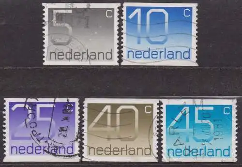Niederlande, Mi-Nr. 1065 C, 1066 C, 1067 C, 1068 C + 1069 C gest., Ziffern