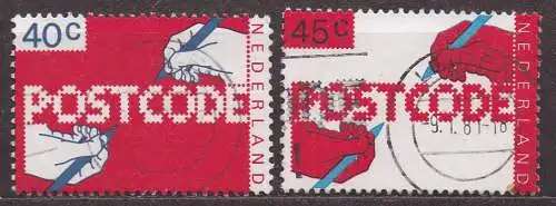 Niederlande, Mi-Nr. 1113 - 1114 gest., kompl., Einführung von Postleitzahlen