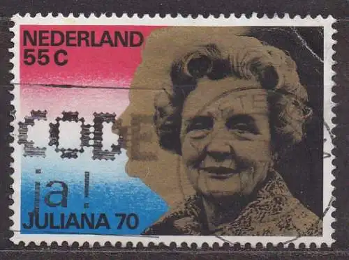 Niederlande, Mi-Nr. 1135 gest., 70. Geburtstag von Königin Juliana