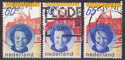 Niederlande, Mi-Nr. 1160 C, 1175 A + 1175 C gest., Königin Beatrix