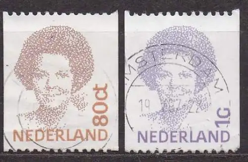 Niederlande, Mi-Nr. 1411 y C + 1454 C gest., Königin Beatrix