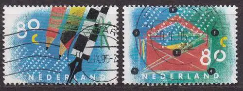 Niederlande, Mi-Nr. 1488 - 1489 C gest., kompl., Förderung des Briefschreibens