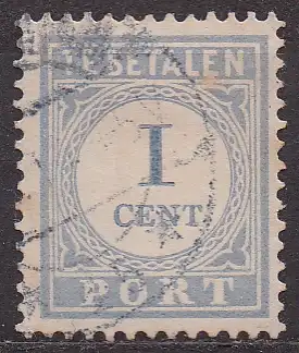 Niederlande, Portomarke Mi-Nr. 45 A gest., Ziffer im Kreis
