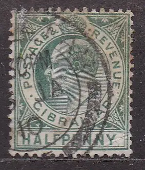 Gibraltar, Mi-Nr. 47 gest., König Eduard VII.