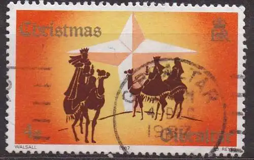 Gibraltar, Mi-Nr. 541 gest., Weihnachten 1987