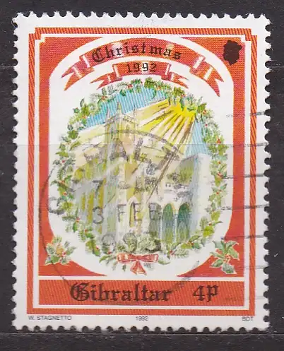 Gibraltar, Mi-Nr. 650 gest., Weihnachten 1992