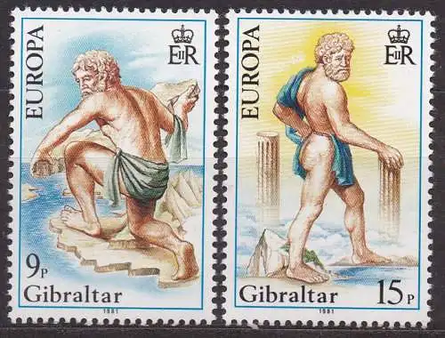 Gibraltar, Mi-Nr. 416 - 417 **, kompl., Europa 1981: Folklore