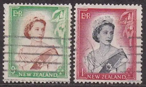 Neuseeland, Mi-Nr. 340 + 341 gest., Königin Elisabeth II.