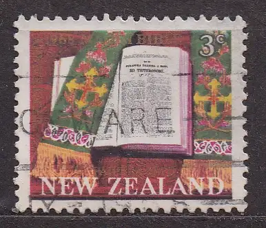 Neuseeland, Mi-Nr. 482 gest., 100 Jahre Maori-Bibel
