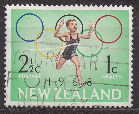 Neuseeland, Mi-Nr. 487 gest., Olympische Sommerspiele Mexiko 1968