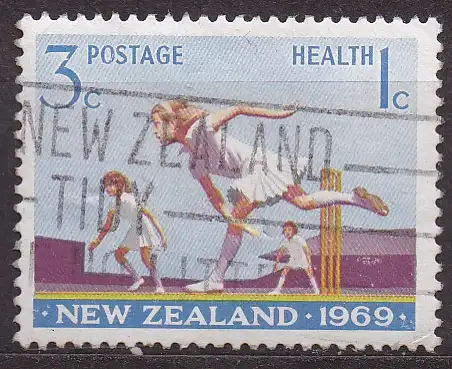 Neuseeland, Mi-Nr. 505 gest., 75 Jahre Kricket-Sportclub von Neuseeland