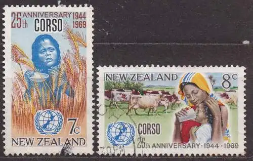 Neuseeland, Mi-Nr. 514 - 517 gest., kompl., 25 Jahre Hilfsaktion im Süd-Pazifik