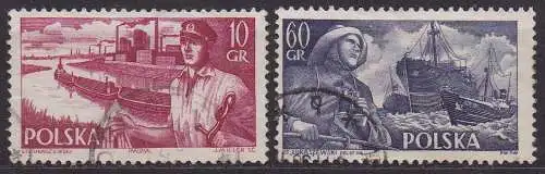 Polen, Mi-Nr. 960 + 963 gest., Polnische Handelsmarine