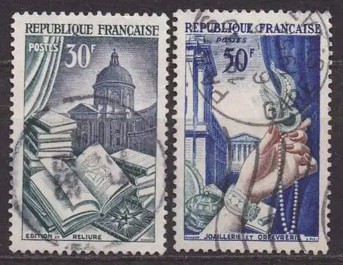 Frankreich, Mi-Nr. 997 + 999 gest., Förderung der Exportindustrie