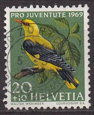 Schweiz, Mi-Nr. 915 gest., Pro Juventute 1969: Pirol