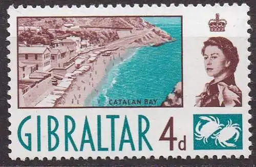 Gibraltar, Mi-Nr. 154 **, Motive aus Gibraltar: Catalan-Bucht