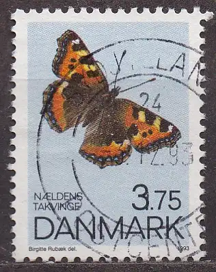Dänemark, Mi-Nr. 1048 gest., Schmetterling: Kleiner Fuchs