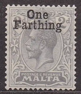 Malta, Mi-Nr. 81 *, König Georg V. mit Aufdruck
